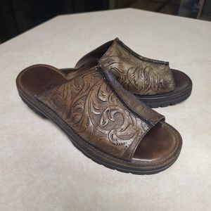 Cole Haan Brown Leather Slides, Size 6